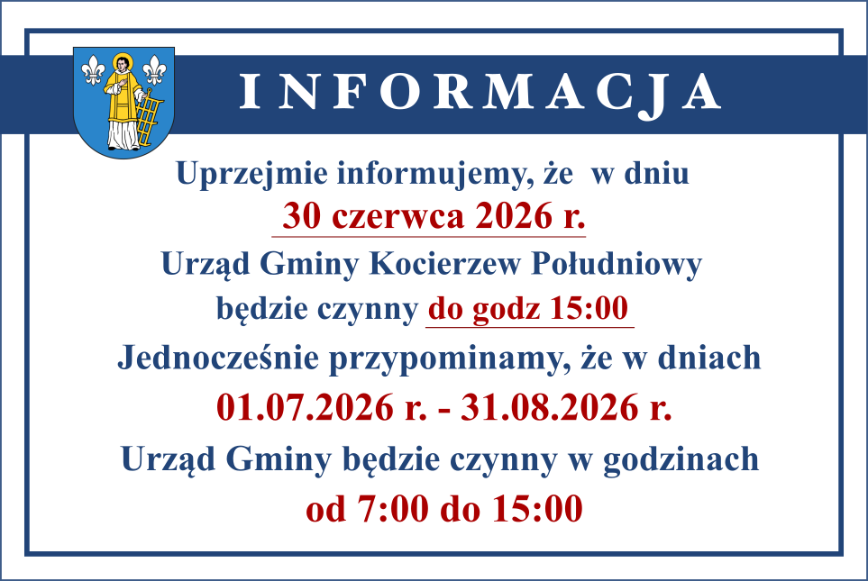Godziny pracy Urzędu