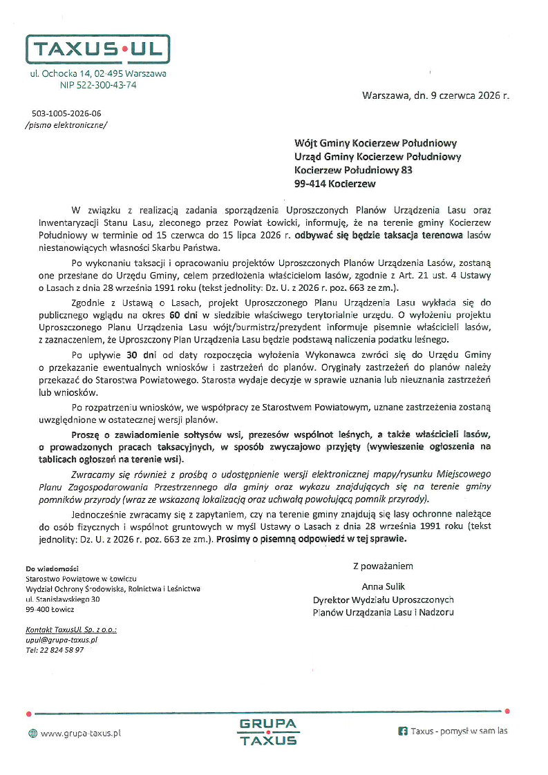 Taksacja leśnaplakat