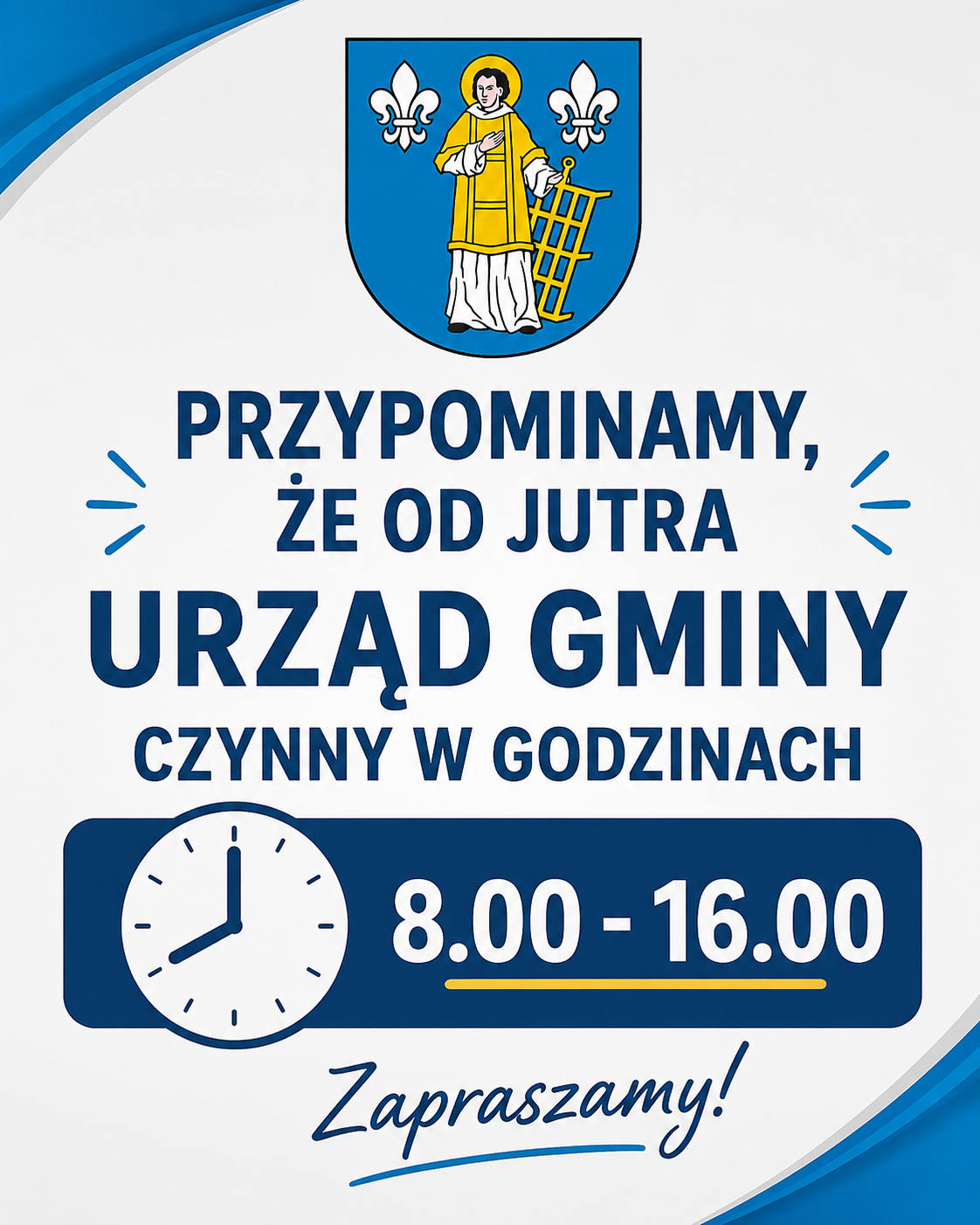 Przypominamy o&nbsp;godzinach pracy grafika