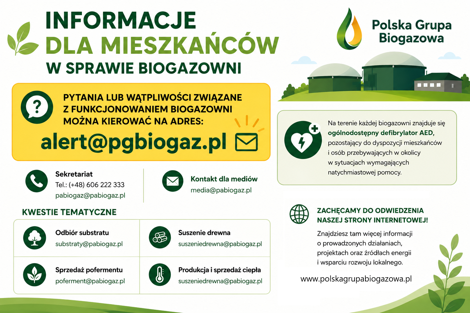 Biogazownia informacja plakat