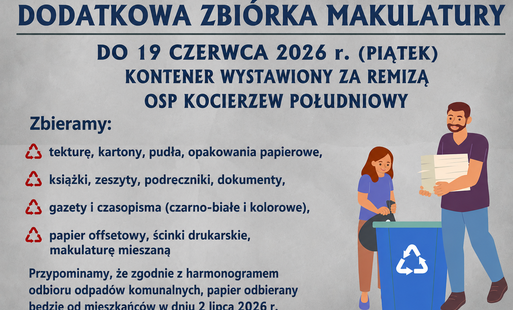 Plakat zbórka makulatury