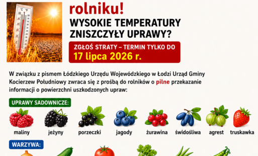 Zdjęcie do Straty w uprawach spowodowane wysokimi temperaturami